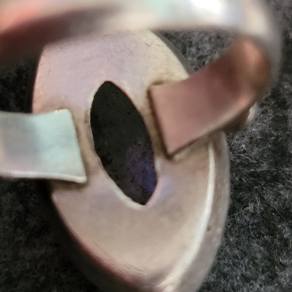 Rainbow Moonstone Ring .925 Size 7 - Picture 4 of 5